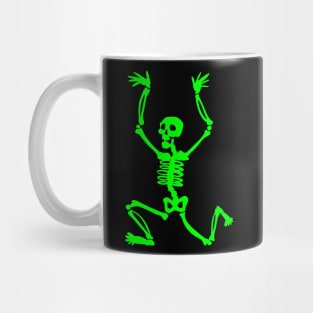 Running Skeleton Green Silhoette Mug